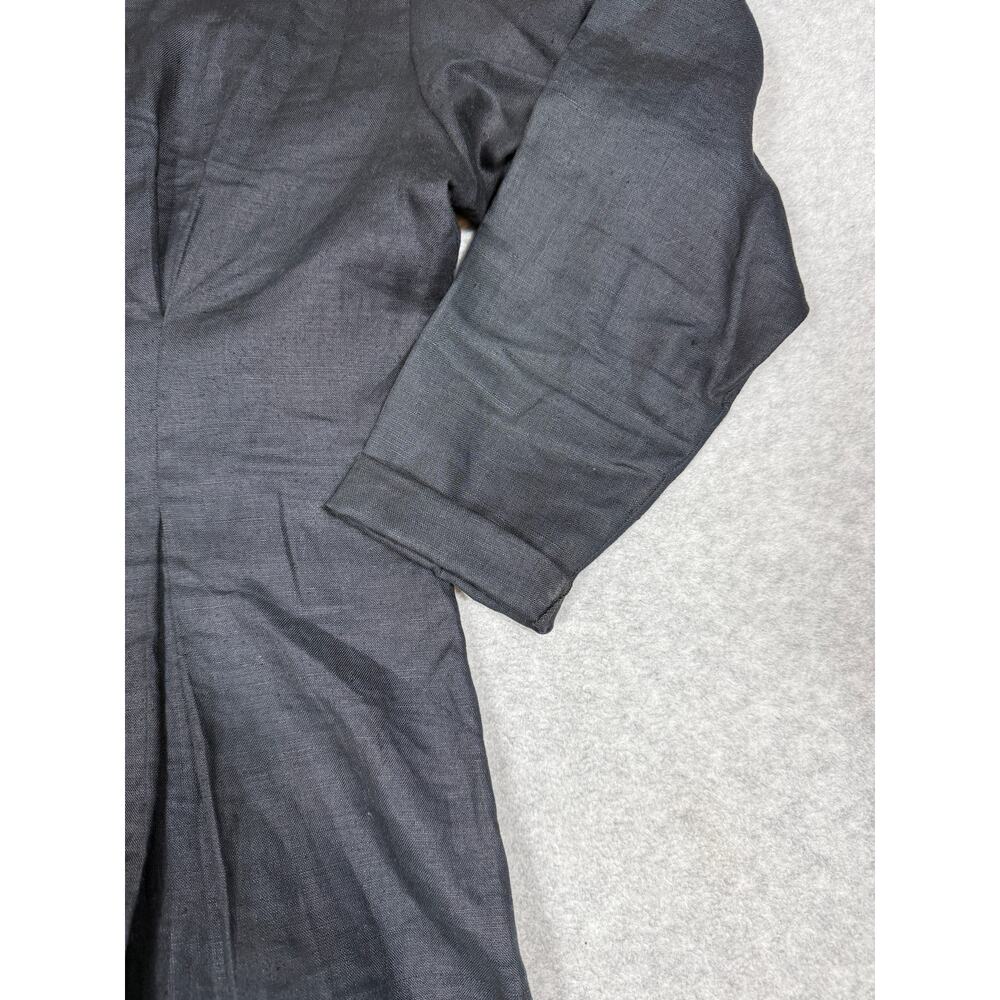 Kenneth Gordon Womens Size 8 Irish Linen Black Button Up - Picture 14 of 14